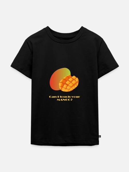 Can I touch your MANGO? - Kinder Premium Bio T-Shirt - Schwarz