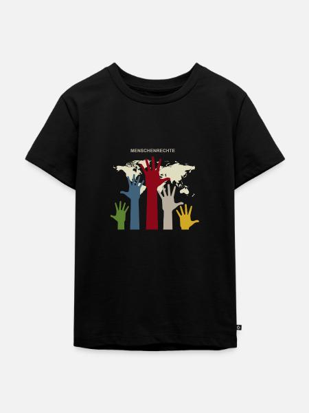 Menschenrechte - Kinder Premium Bio T-Shirt - Schwarz