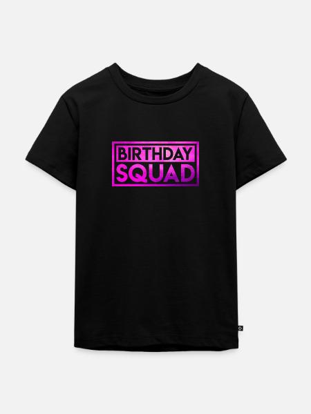 Birthday Squad - Kinder Premium Bio T-Shirt - Schwarz