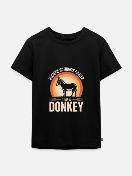 Esel Lustiger Spruch - Kinder Premium Bio T-Shirt - Schwarz