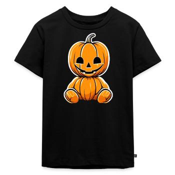 Citrouille Halloween - T-shirt Premium bio Enfant - noir - Devant - Mikhail (115cm)