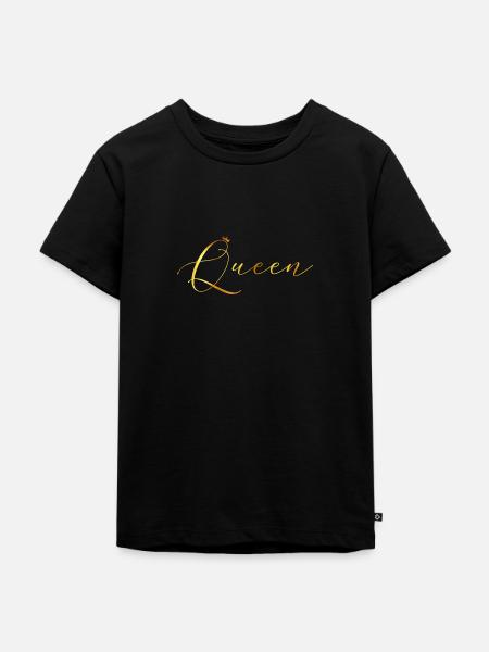 Königin - Kinder Premium Bio T-Shirt - Schwarz