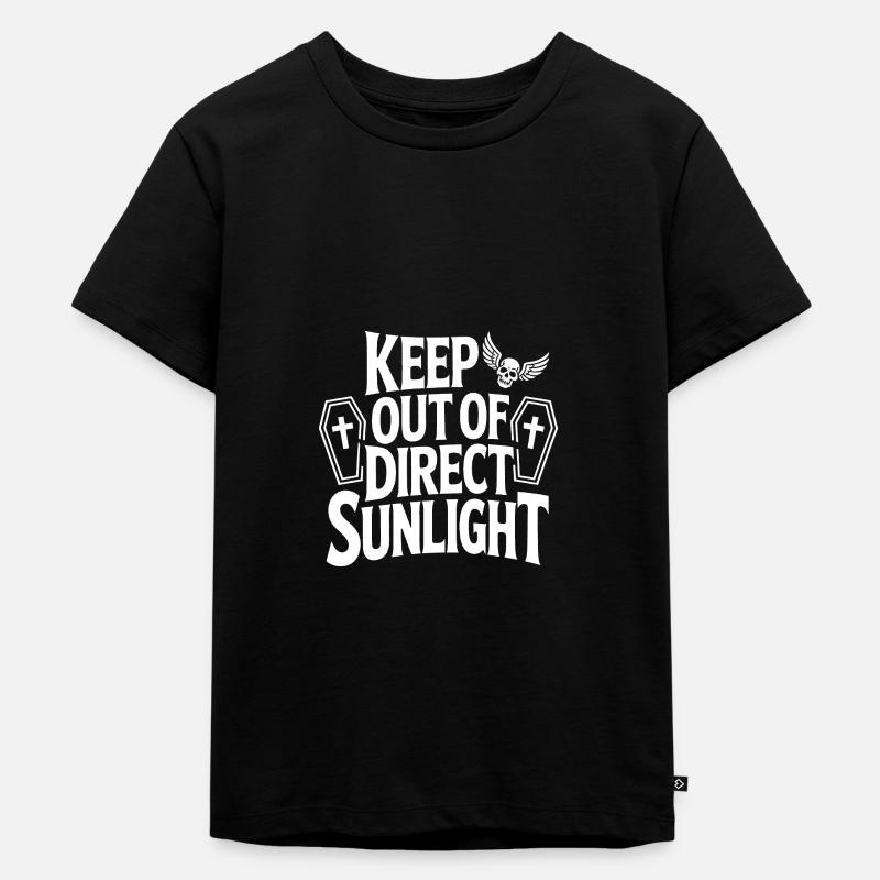 Tenir à l’abri de la lumière directe du soleil ! Vampire Goth Emo - T-shirt Premium bio Enfant - noir