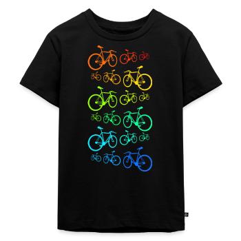 Rennrad - Kinder Premium Bio T-Shirt - Schwarz - Vorne - Mikhail (115cm)
