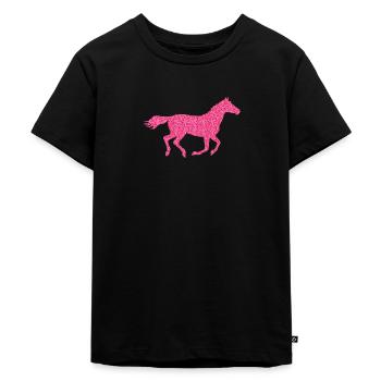 cheval de paillettes - T-shirt Premium bio Enfant - noir - Devant - Mikhail (115cm)
