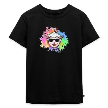 Schäfer Schaf - Kinder Premium Bio T-Shirt - Schwarz - Vorne - Mikhail (115cm)