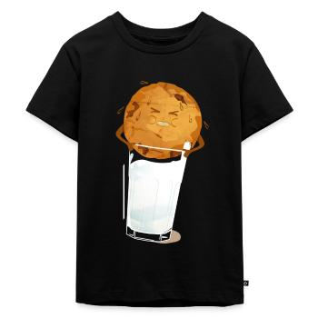 milk'n'cookie - Kinder Premium Bio T-Shirt - Schwarz - Vorne - Mikhail (115cm)
