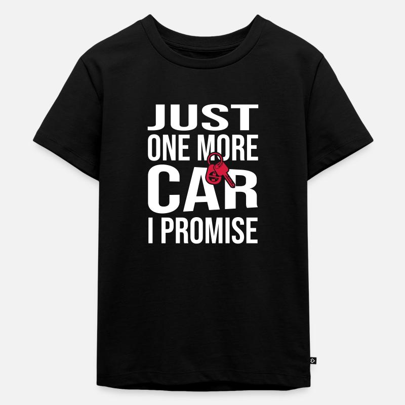 Just One More Car I Promise - Kinder Premium Bio T-Shirt - Schwarz