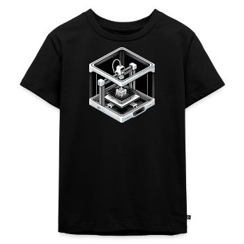 3D printer - Kids Premium Organic T-Shirt - black - Front - Mikhail (115cm)