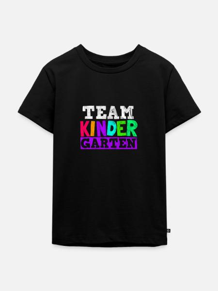 Team Kindergarten - Geschenk - Kinder Premium Bio T-Shirt - Schwarz