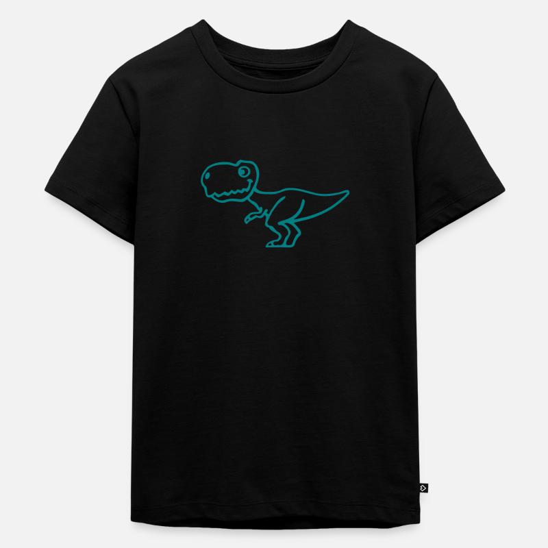 T-Rex - Kinder Premium Bio T-Shirt - Schwarz