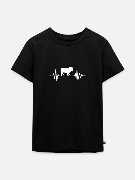 Englische Bulldogge - Kinder Premium Bio T-Shirt - Schwarz