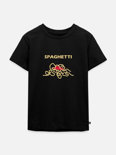 Spaghetti - V2 - Kinder Premium Bio T-Shirt - Schwarz