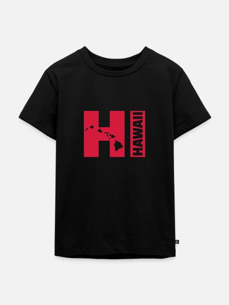 Hawaii - Kinder Premium Bio T-Shirt - Schwarz