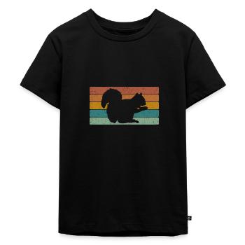 Écureuil - T-shirt Premium bio Enfant - noir - Devant - Mikhail (115cm)