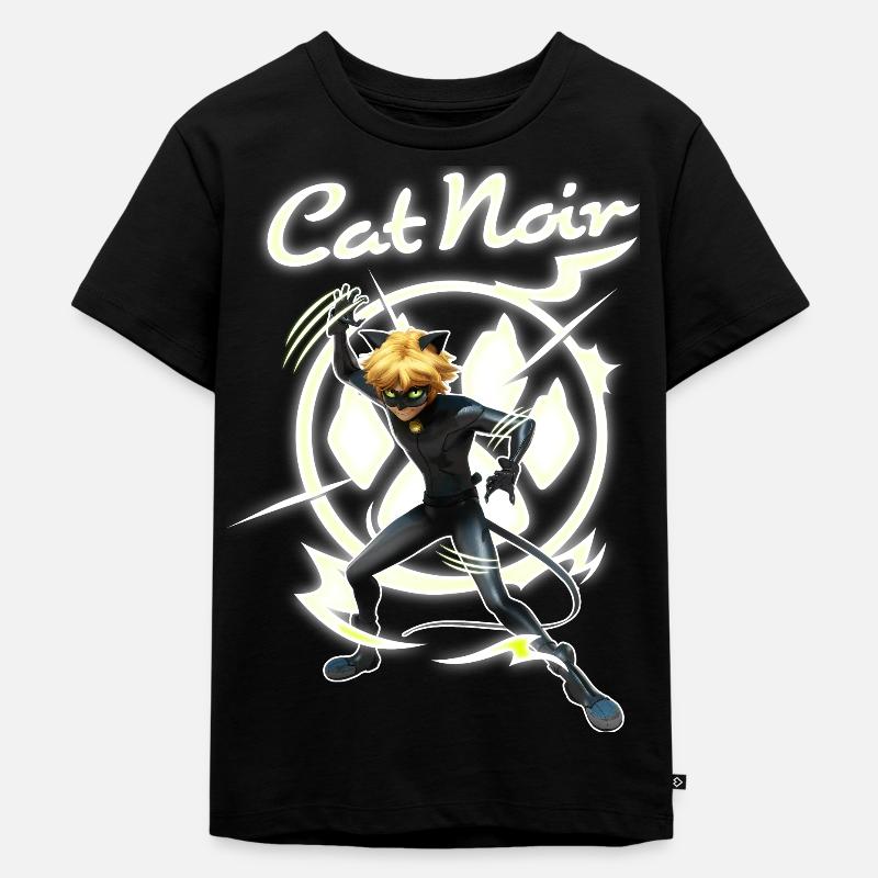 Miraculous Cat Noir Adrien Superheld - Kinder Premium Bio T-Shirt - Schwarz