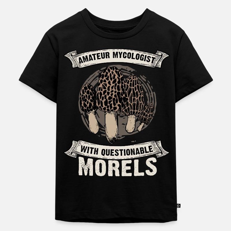 Amateur Mycologist With Questionable Morels - Kinder Premium Bio T-Shirt - Schwarz