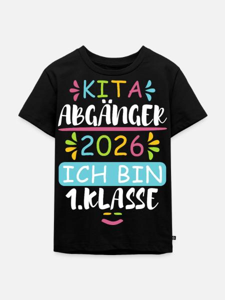 Kita Abgänger 2026 - Kinder Premium Bio T-Shirt - Schwarz