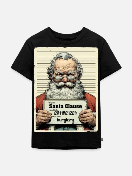Santa Verhaftet - Kinder Premium Bio T-Shirt - Schwarz
