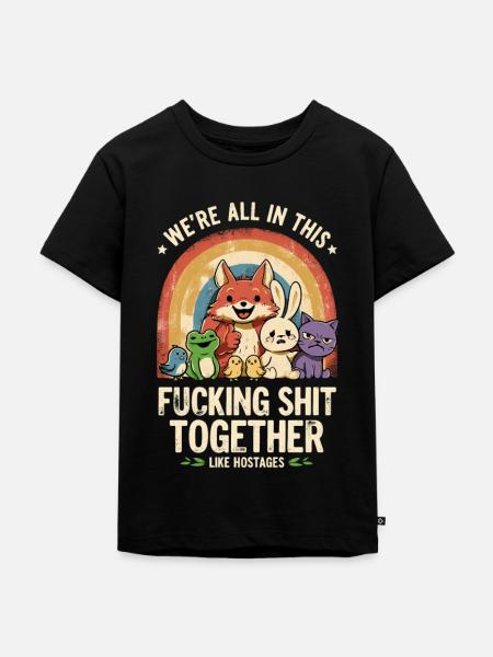 In this together.... - Kinder Premium Bio T-Shirt - Schwarz