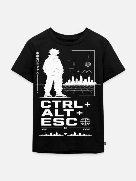 Ctrl Alt Escape: Stadtläufer - Kinder Premium Bio T-Shirt - Schwarz