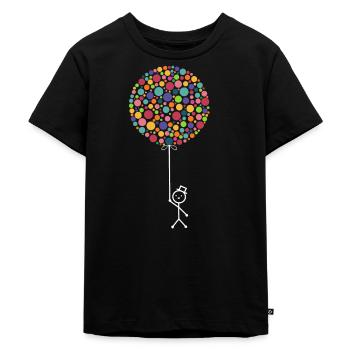 Ballons à trait - T-shirt Premium bio Enfant - noir - Devant - Mikhail (115cm)