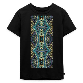 WACHS T-SHIRT - Kinder Premium Bio T-Shirt - Schwarz - Vorne - Mikhail (115cm)