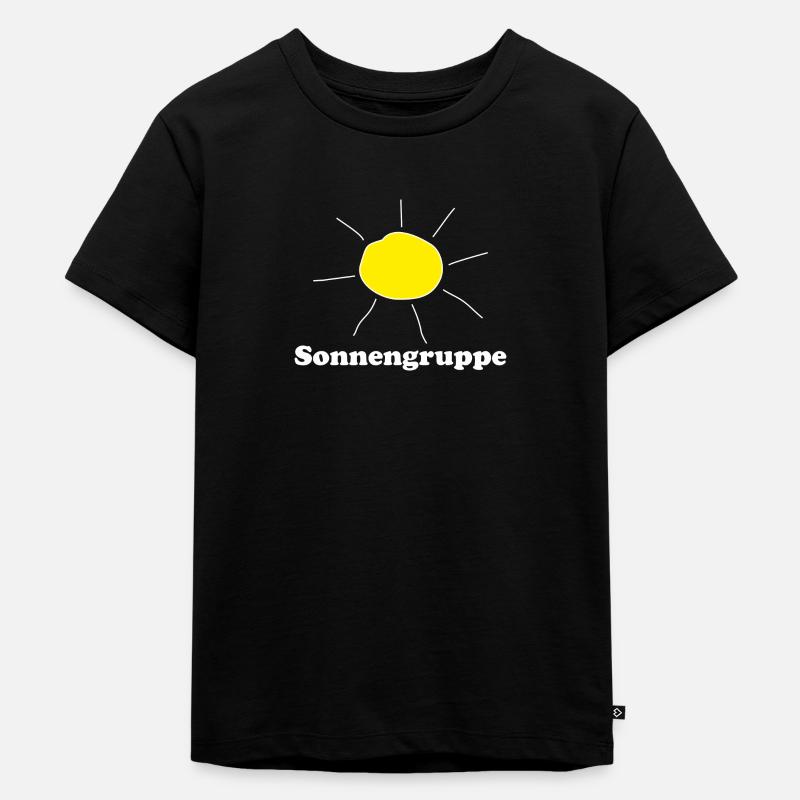Sonnengruppe Kindergarten Geschenk - Kinder Premium Bio T-Shirt - Schwarz