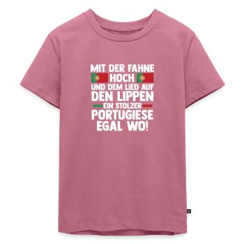 Portuguese Portugal - Kids Premium Organic T-Shirt - mauve - Front - Hailey (125cm)
