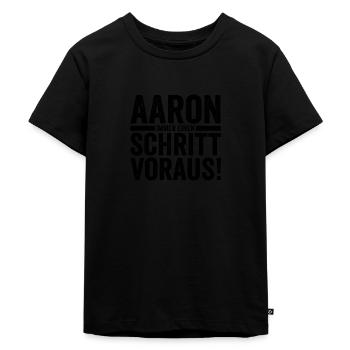 First name Aaron - Kids Premium Organic T-Shirt - black - Front - Mikhail (115cm)