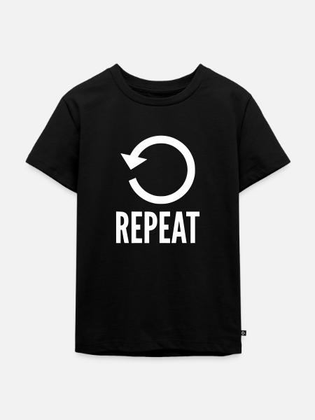 REPEAT - Kinder Premium Bio T-Shirt - Schwarz