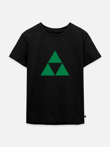 Dreiecke - Kinder Premium Bio T-Shirt - Schwarz