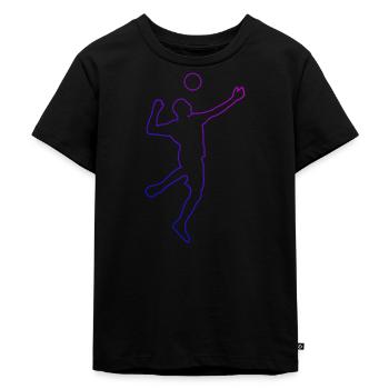 Fistball Faustballspielen Volleyball Faustball - Kinder Premium Bio T-Shirt - Schwarz - Vorne - Mikhail (115cm)