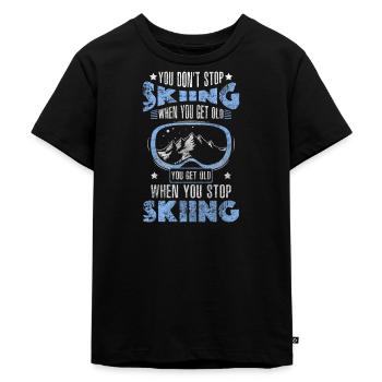 Ski Sports Sports d’hiver - T-shirt Premium bio Enfant - noir - Devant - Mikhail (115cm)