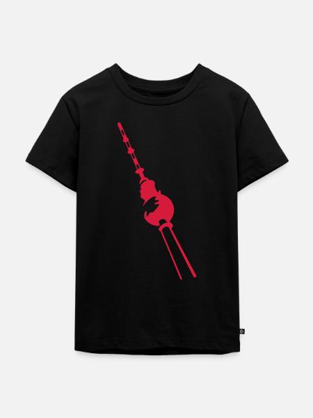 Fernsehturm Berlin - Kinder Premium Bio T-Shirt - Schwarz