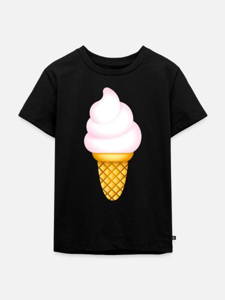 Smiley Icecream - Kinder Premium Bio T-Shirt - Schwarz