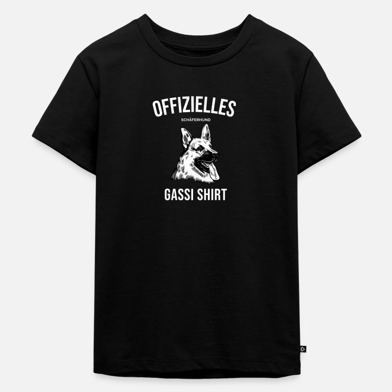 Lustiges Deutscher Schäferhund Offizielles Gassi H - Kinder Premium Bio T-Shirt - Schwarz