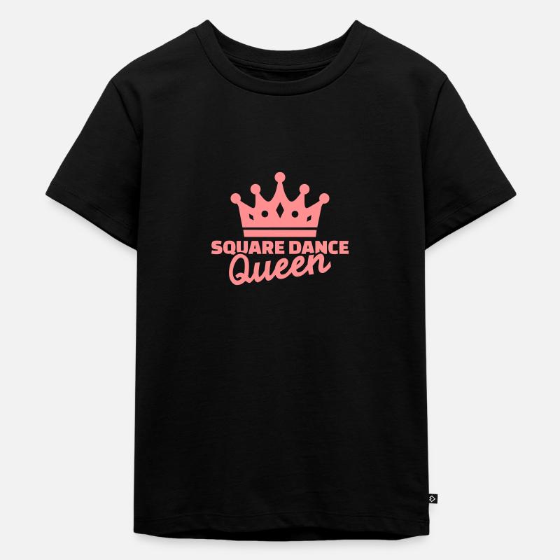 Square dance - Kinder Premium Bio T-Shirt - Schwarz