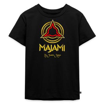 MAJAMI by Jasmin Jangra - Kids Premium Organic T-Shirt - black - Front - Mikhail (115cm)