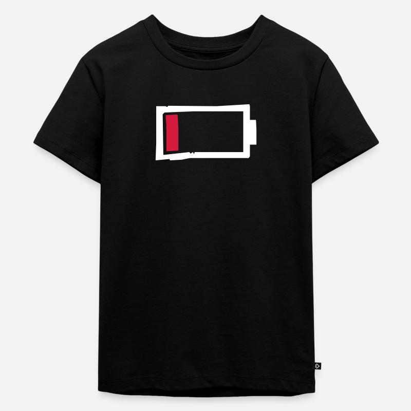Batterie - Kinder Premium Bio T-Shirt - Schwarz