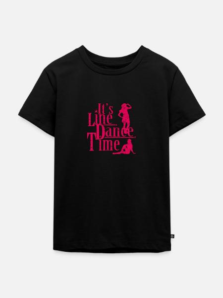 Linedance - Kinder Premium Bio T-Shirt - Schwarz