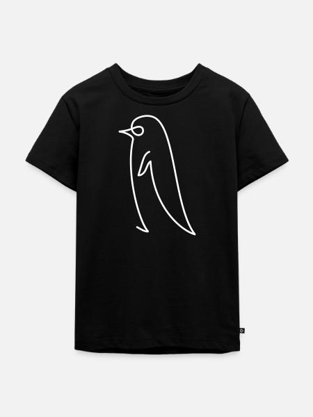 Abstrakter Pinguin - Kinder Premium Bio T-Shirt - Schwarz