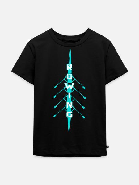 Remo, bote de remo, sculling, equipo de remo - Camiseta ecológica prémium para niños - negro
