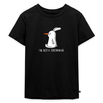 Lapin au nez de carotte - T-shirt Premium bio Enfant - noir - Devant - Mikhail (115cm)