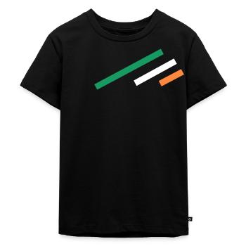 Ireland Stripes - Kids Premium Organic T-Shirt - black - Front - Mikhail (115cm)