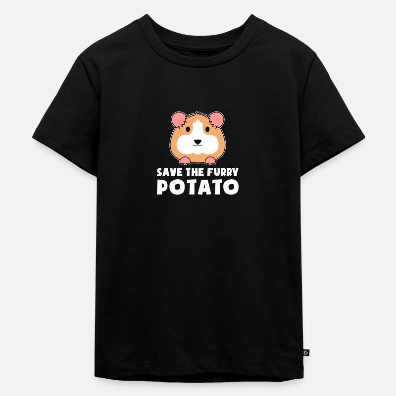 Sauvez la pomme de terre à fourrure Drôle de cochon d’Inde - T-shirt Premium bio Enfant - noir