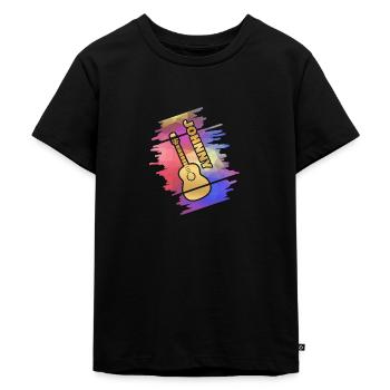 Guitar Johnny - Kids Premium Organic T-Shirt - black - Front - Mikhail (115cm)