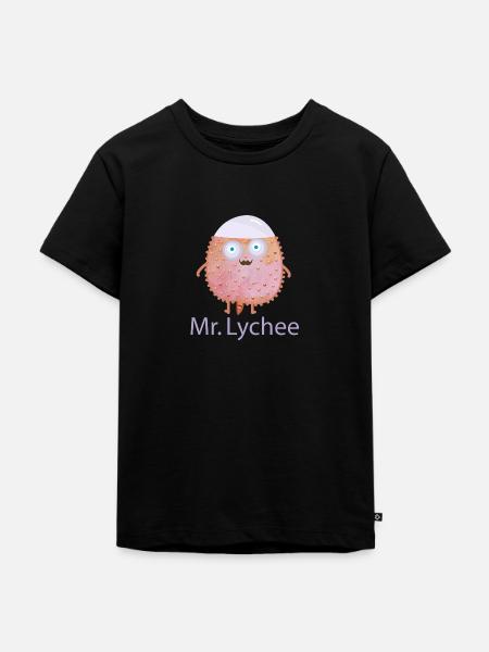 Mr Lychee - Kinder Premium Bio T-Shirt - Schwarz