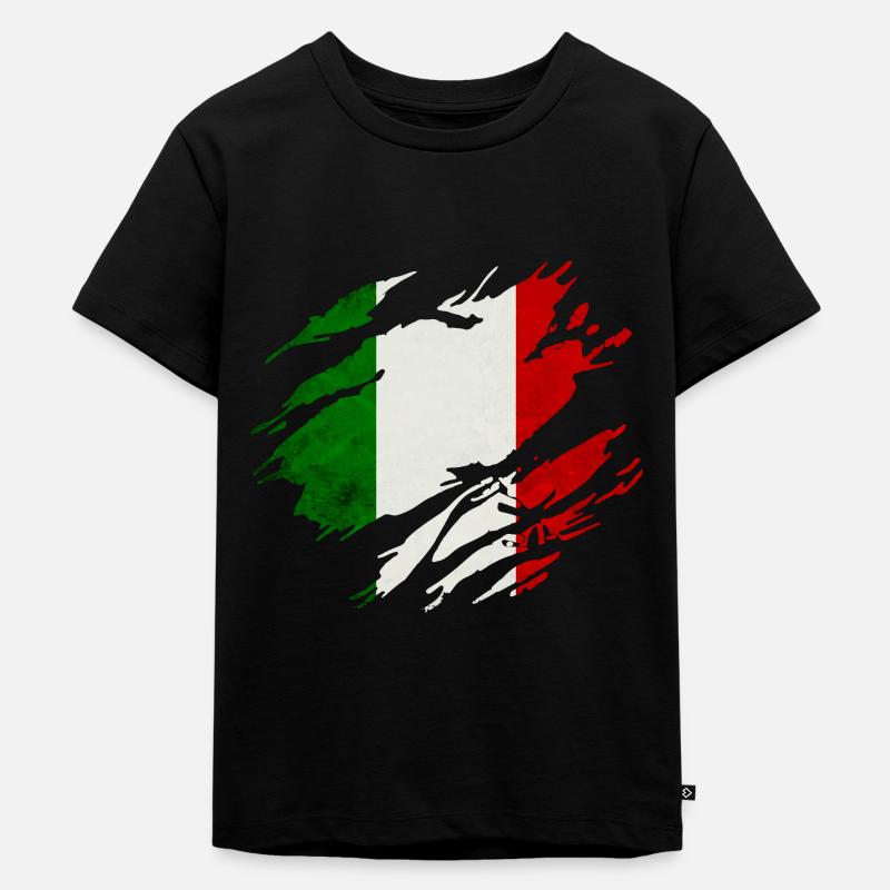 Drapeau Italie - T-shirt Premium bio Enfant - noir