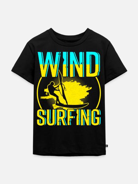 Windsurfing - Kinder Premium Bio T-Shirt - Schwarz
